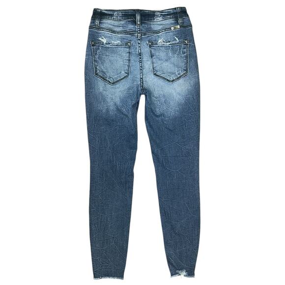 KanCan Distressed Button Fly High-Rise Skinny Jeans Size 5 26X26 - Picture 5 of 7